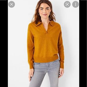 NWT. Ann Taylor collared V neck sweater. Size Small